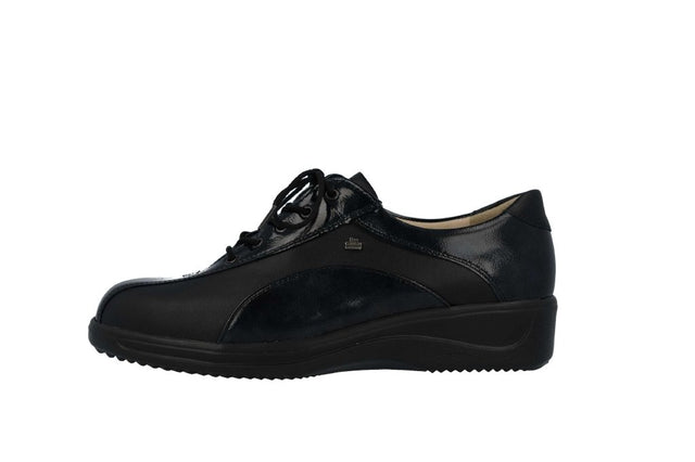 Oviedo nero/schwarz, Knautschlack/NappaSeda