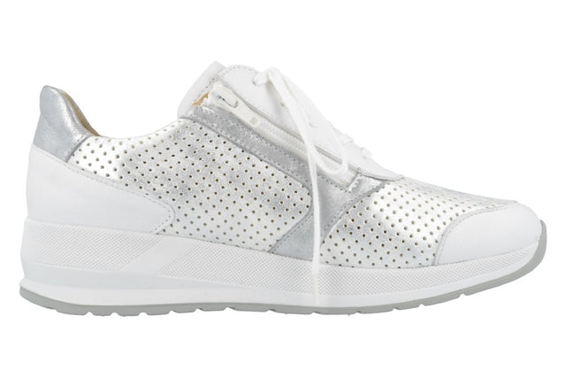 Mori weiss/bianco/silber, Nappa/StretchPaloma/Simo